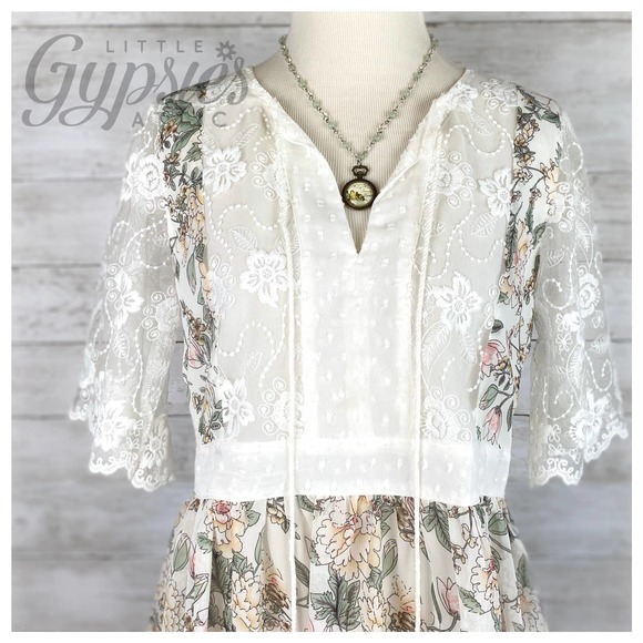 POL Cottagecore Peplum Tunic Top - Picture 2 of 10